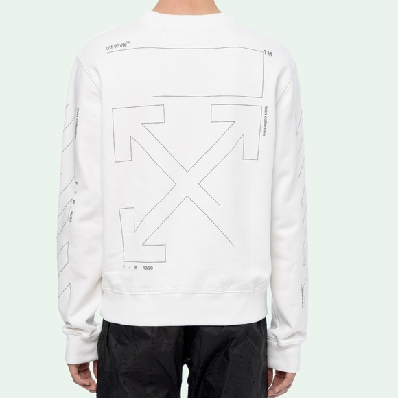 Off-White Other - Off White diag unfinished slim sweatshirt